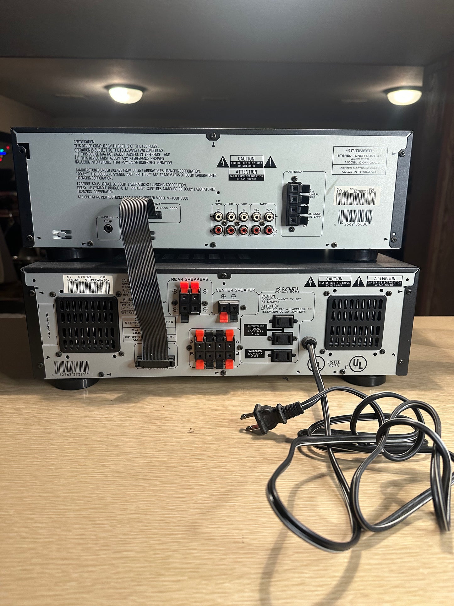 Vintage Pioneer CX-4000S Stereo Tuner, M-5000 Powered Amplifier *SERVICED* RARE