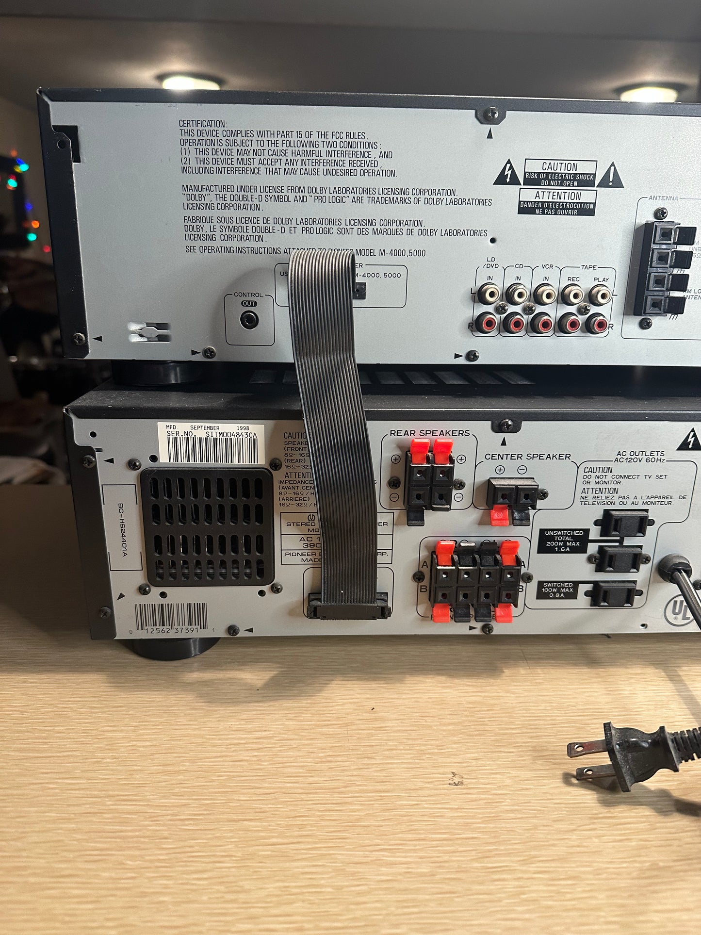 Vintage Pioneer CX-4000S Stereo Tuner, M-5000 Powered Amplifier *SERVICED* RARE