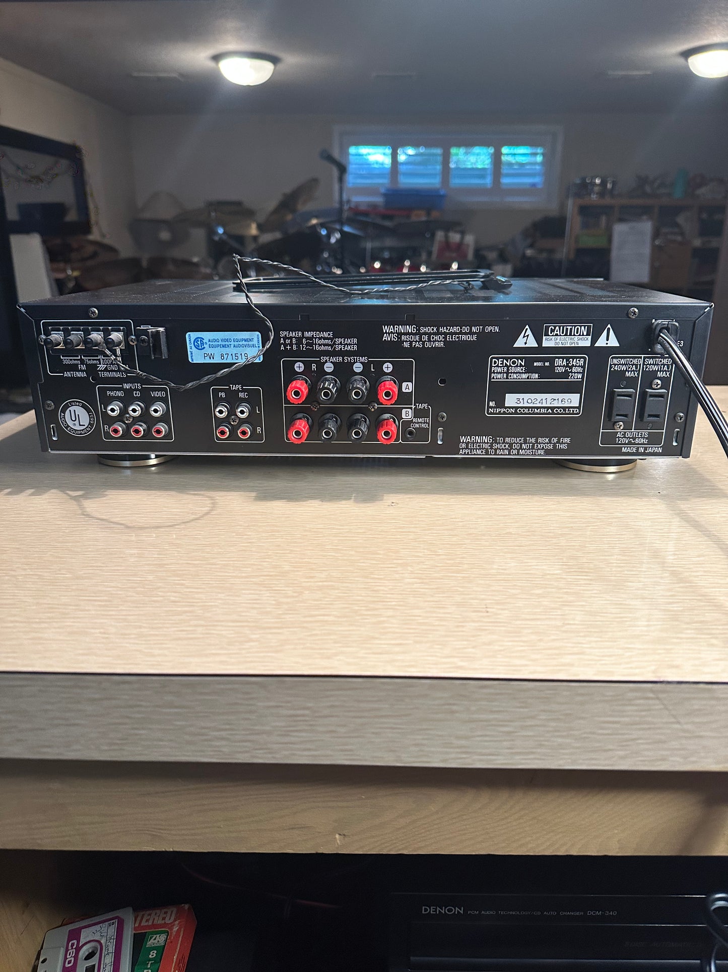 Vintage Denon DRA-345R AM/FM Receiver Amplifier *Serviced* Rare High Fidelity🔥