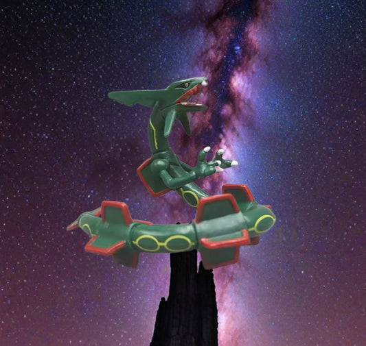 3 Inch Rayquaza DIY Assembly PVC Action Figures Joint Movable Model New