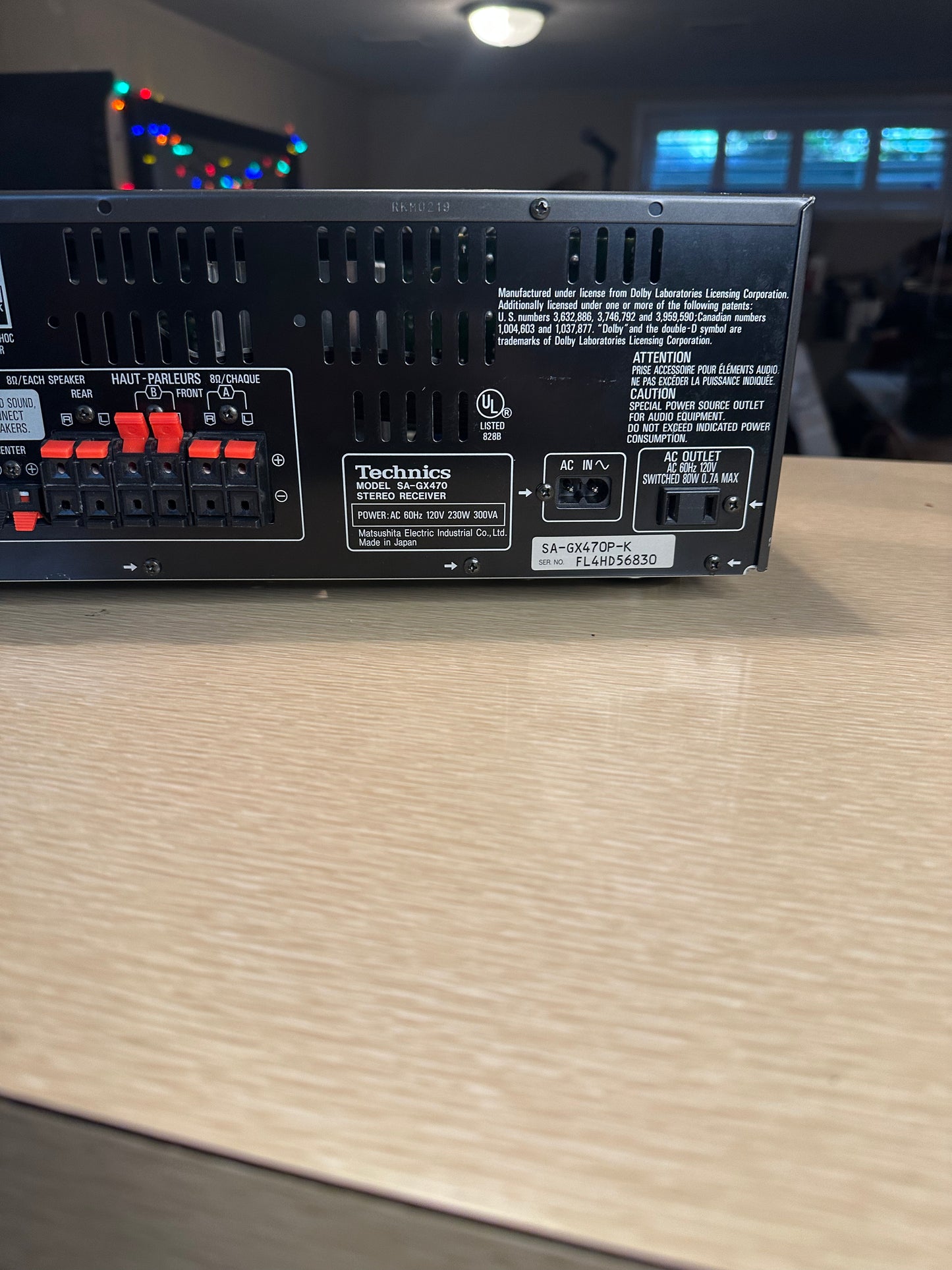 Technics SA-GX470 AV Control Stereo Receiver – Used, Fully Working *Serviced*