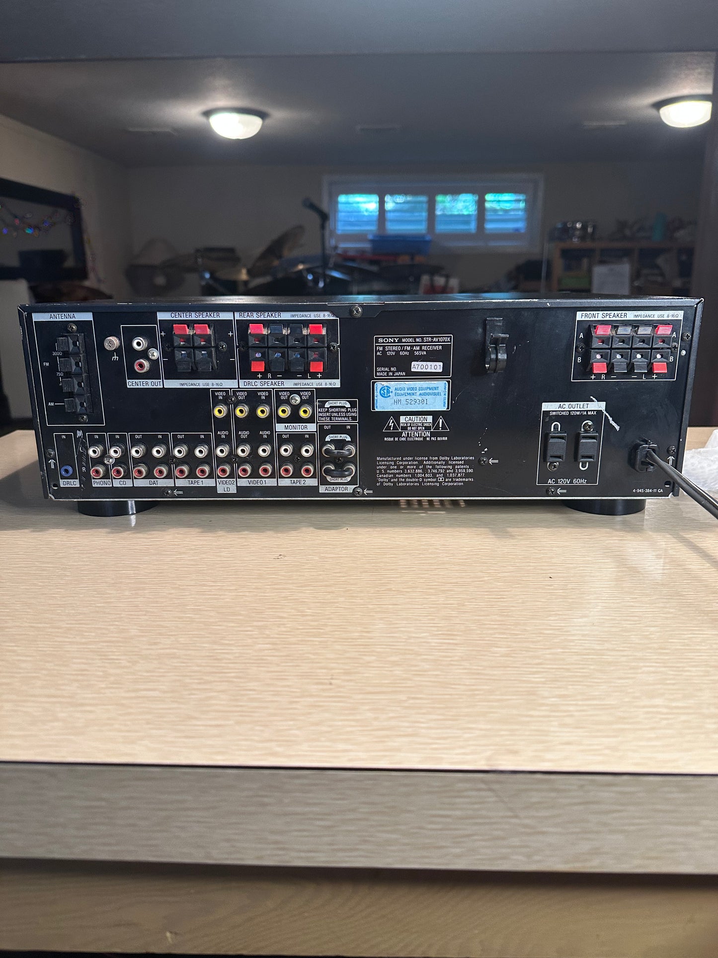 Sony STR-AV1070X AM/FM Stereo Receiver Audio/Video 120W Per Chan! *Serviced*