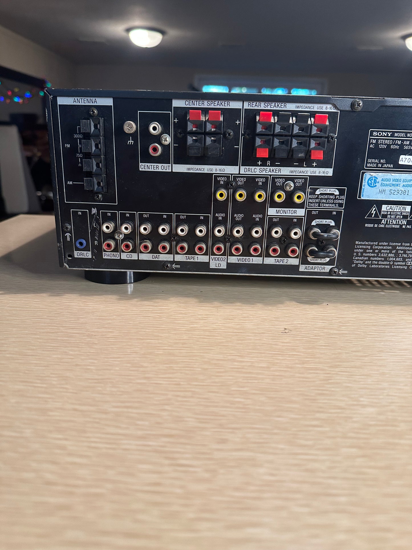 Sony STR-AV1070X AM/FM Stereo Receiver Audio/Video 120W Per Chan! *Serviced*