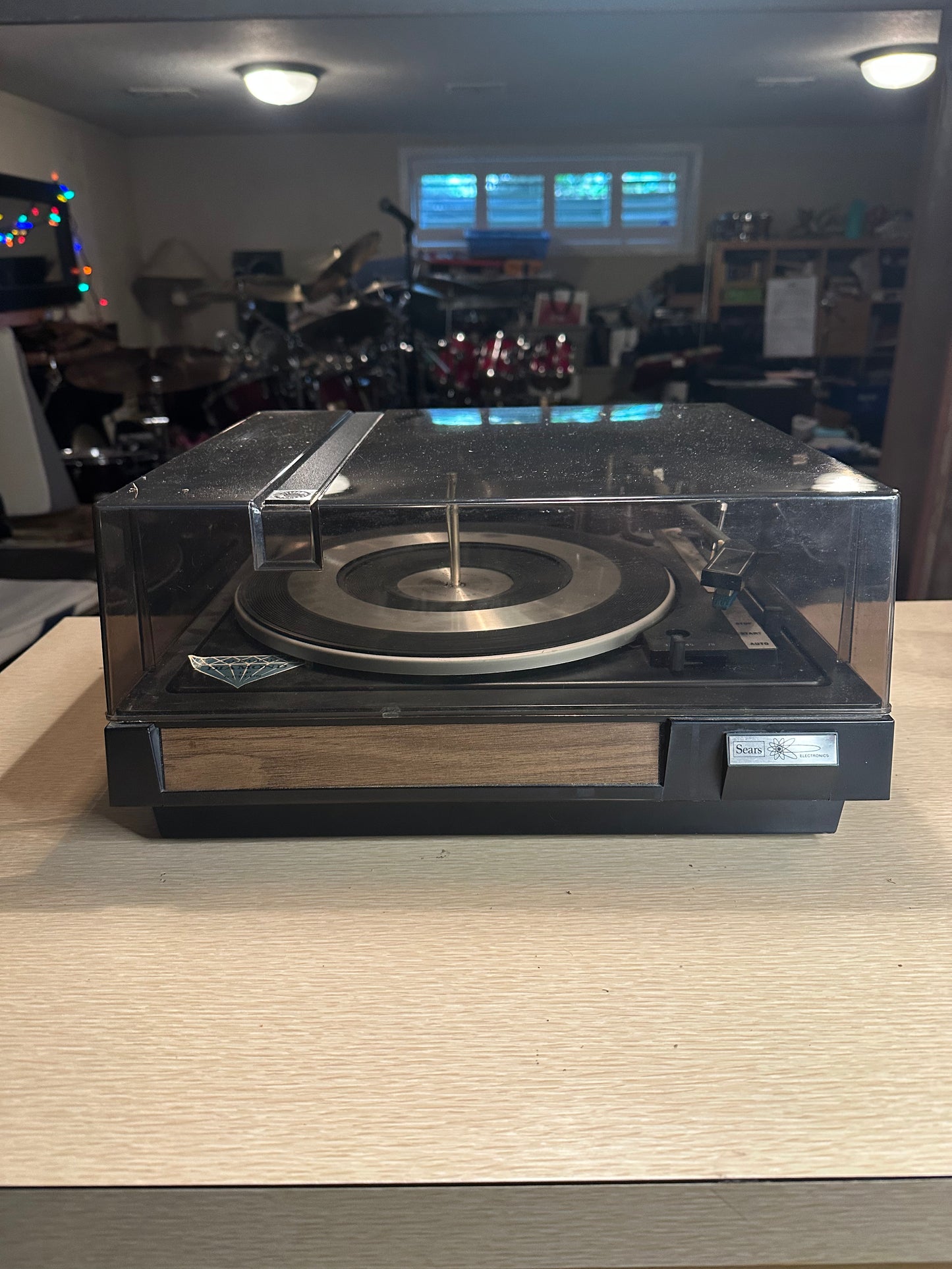 Vtg SEARS SOLID STATE BSR TURNTABLE RECORD PLAYER STEREO Model 3733