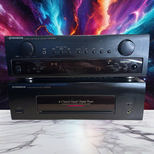 Vintage Pioneer CX-4000S Stereo Tuner, M-5000 Powered Amplifier *SERVICED* RARE