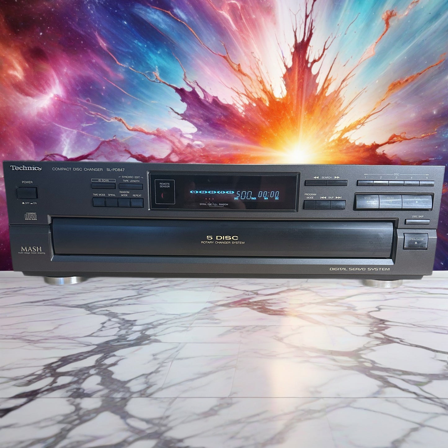 Technics SL-PD847 5 Compact Disc MASH Changer Player Japan Tested *Serviced*