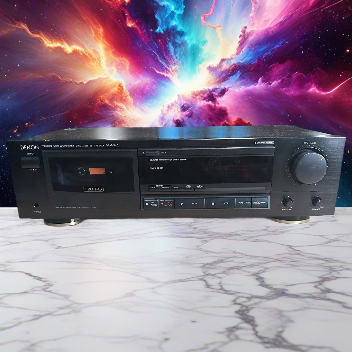 GREAT Condition Denon DRM-540 Cassette Deck ~ BEAUTIFUL Sound Quality New Belts