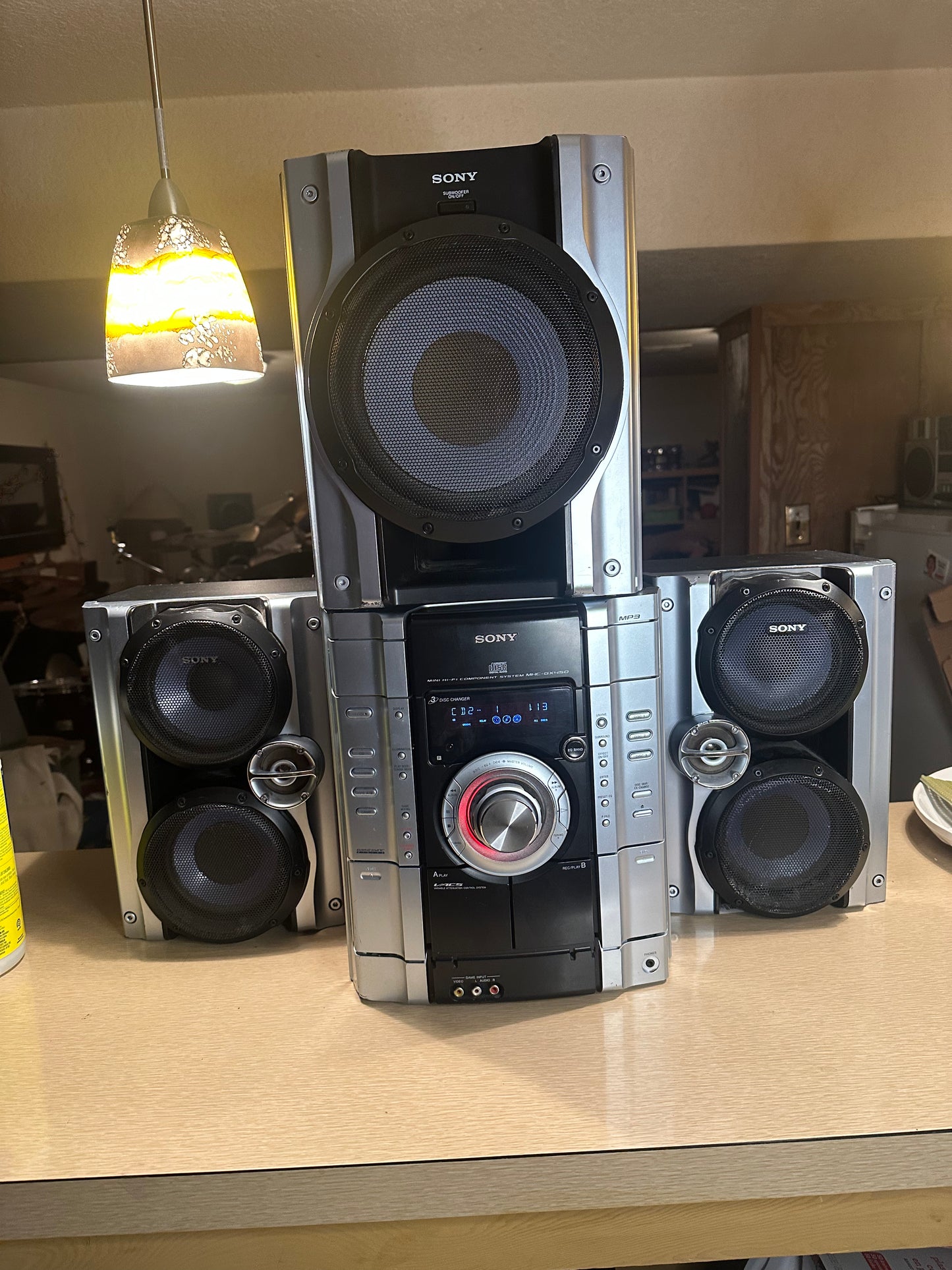 Sony MHC-GX450 Stereo System 🎶 3-CD, Dual Tape, Mini Hi-Fi Component