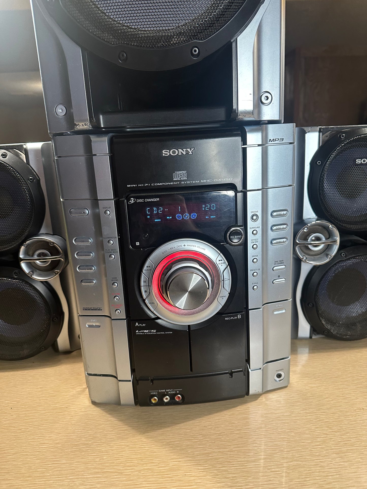 Sony MHC-GX450 Stereo System 🎶 3-CD, Dual Tape, Mini Hi-Fi Component