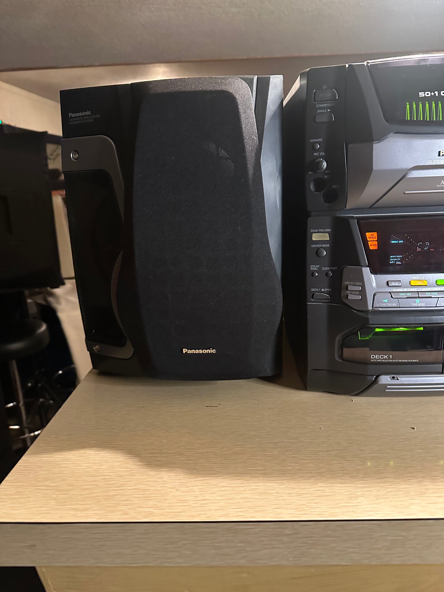 Panasonic Radio Stereo System Boombox SA-AK95 50+1 CD Changer dual Tape Tested🔥