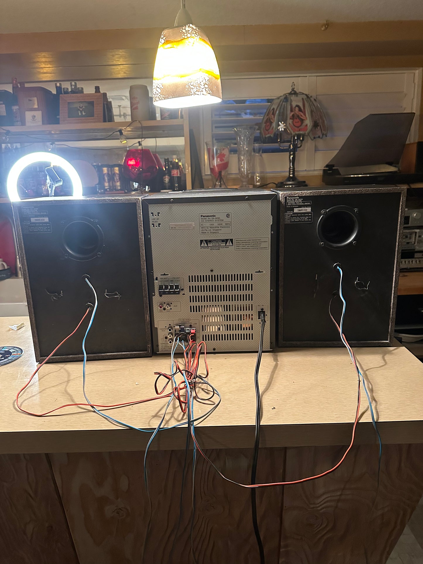 Panasonic Radio Stereo System Boombox SA-AK95 50+1 CD Changer dual Tape Tested🔥