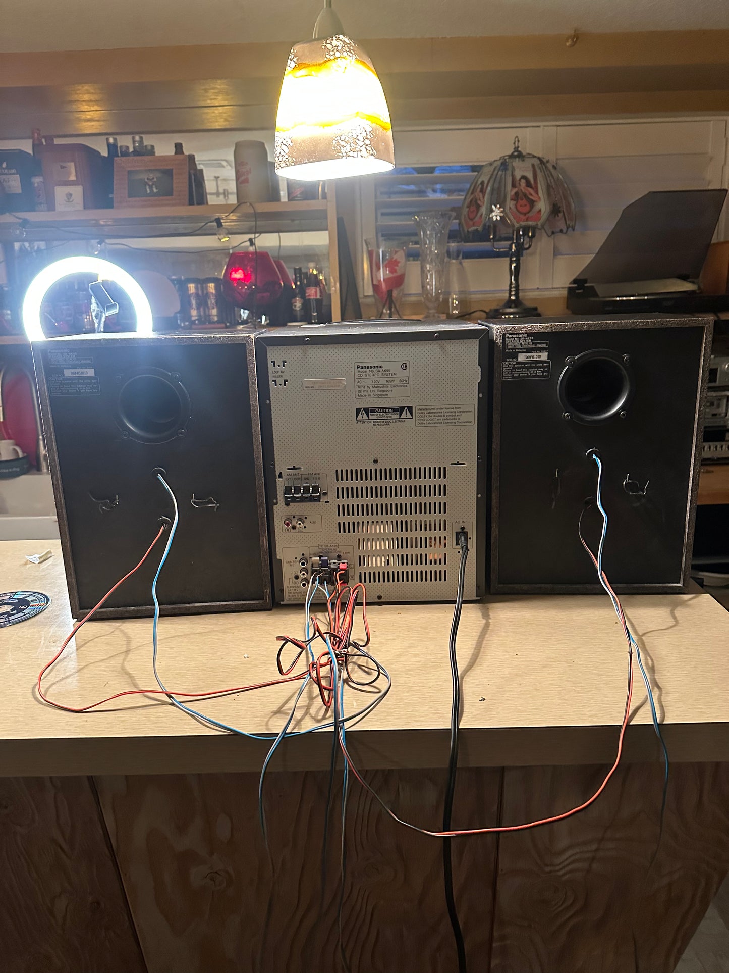 Panasonic Radio Stereo System Boombox SA-AK95 50+1 CD Changer dual Tape Tested🔥