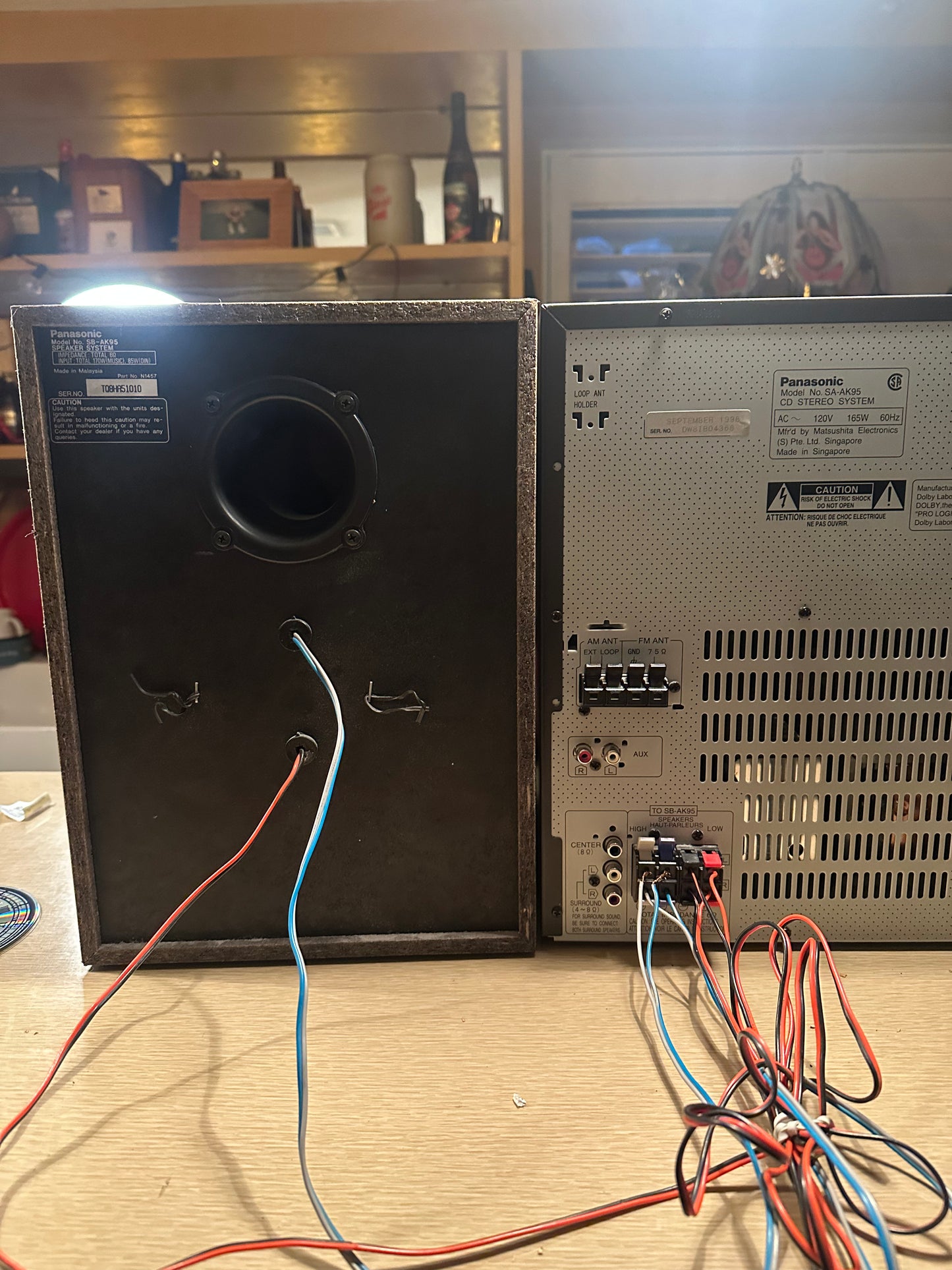 Panasonic Radio Stereo System Boombox SA-AK95 50+1 CD Changer dual Tape Tested🔥