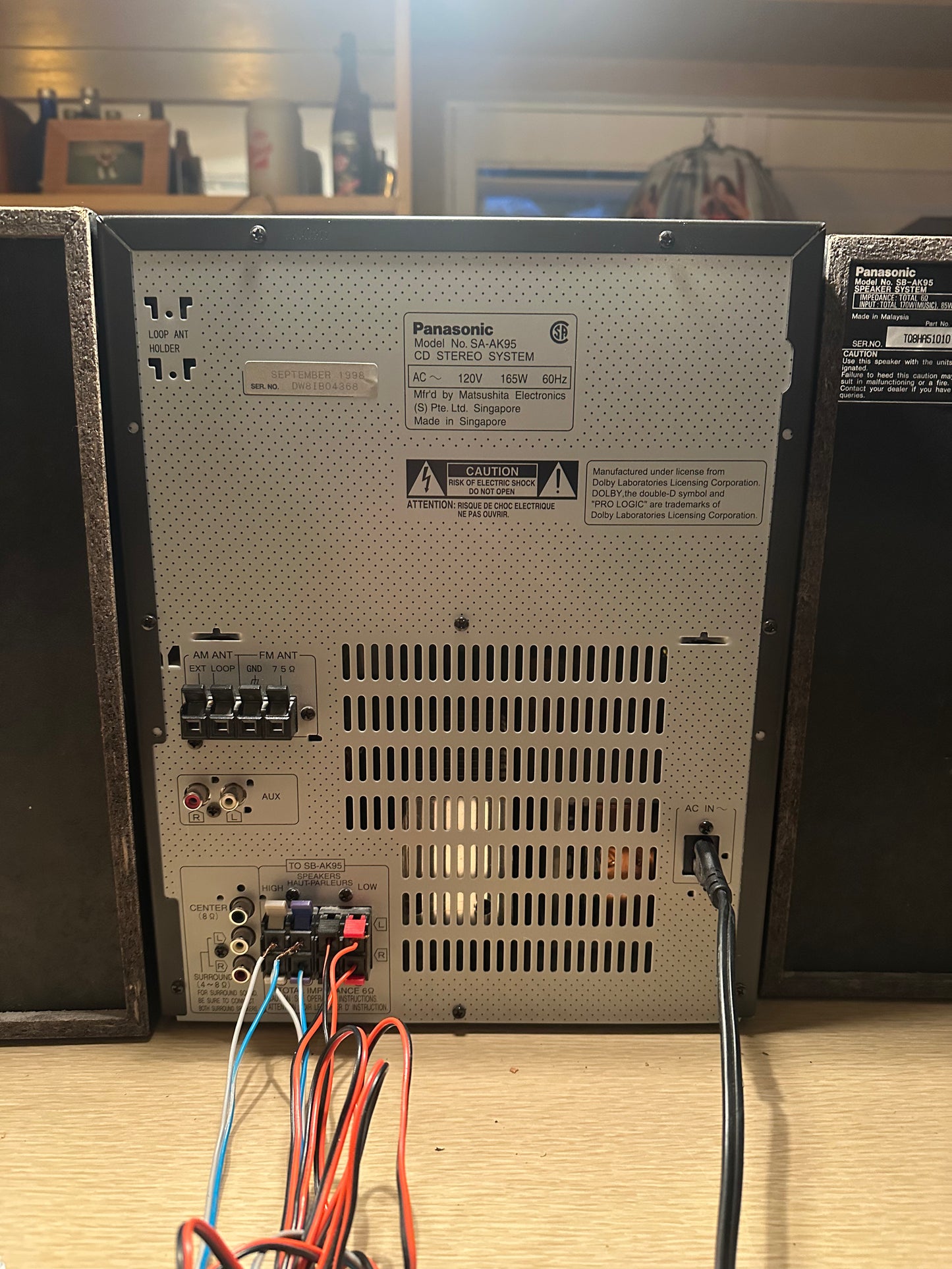 Panasonic Radio Stereo System Boombox SA-AK95 50+1 CD Changer dual Tape Tested🔥