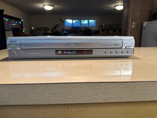 AKAI DVM-9500 5 Disc Changer CD/ DVD Player  Tested Fully Working Very Rare🔥