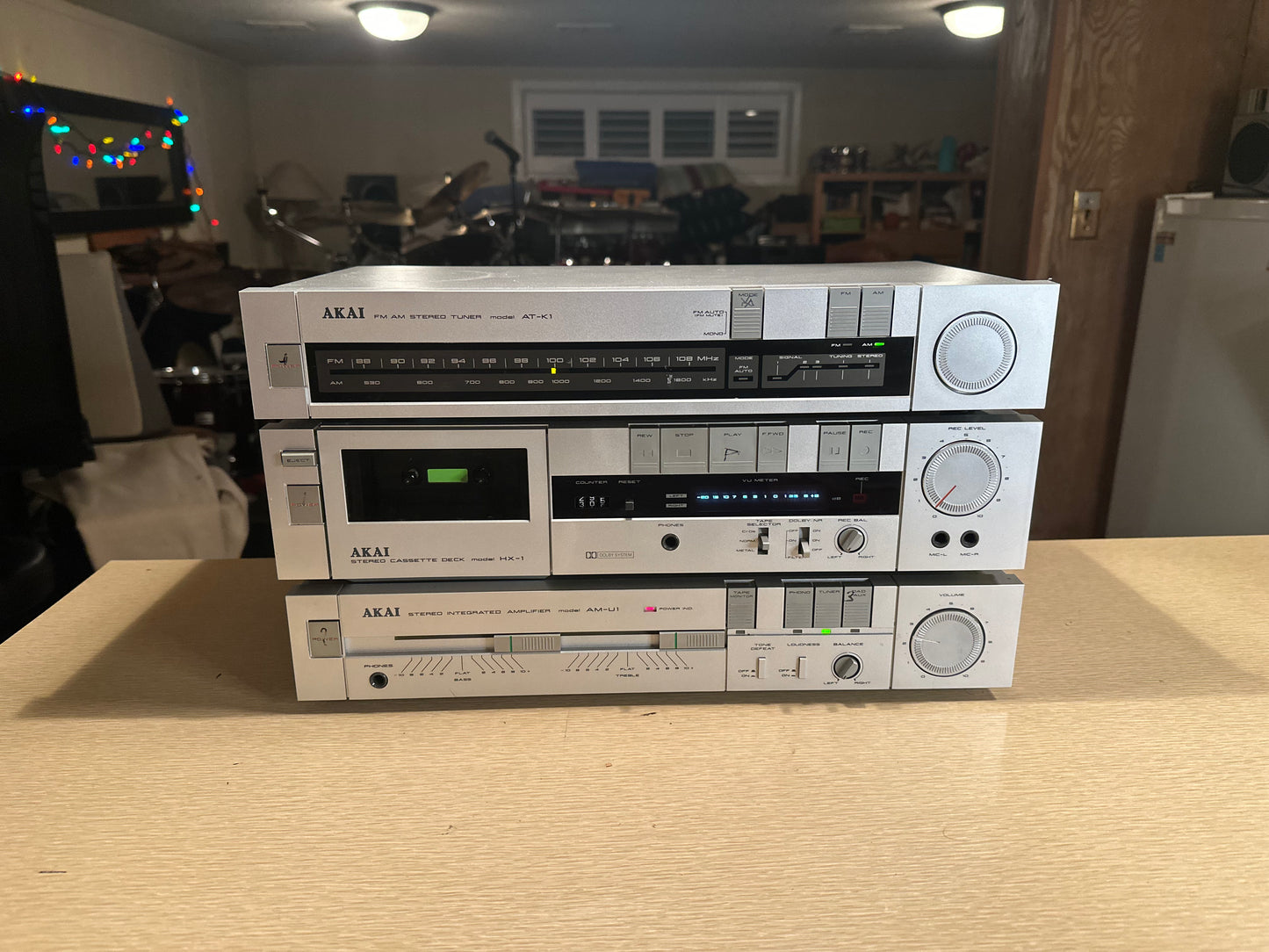 AKAI AM-U1 Integrated Amplifier AT-K1 Stereo Tuner & HX-1 Cassette Deck Serviced