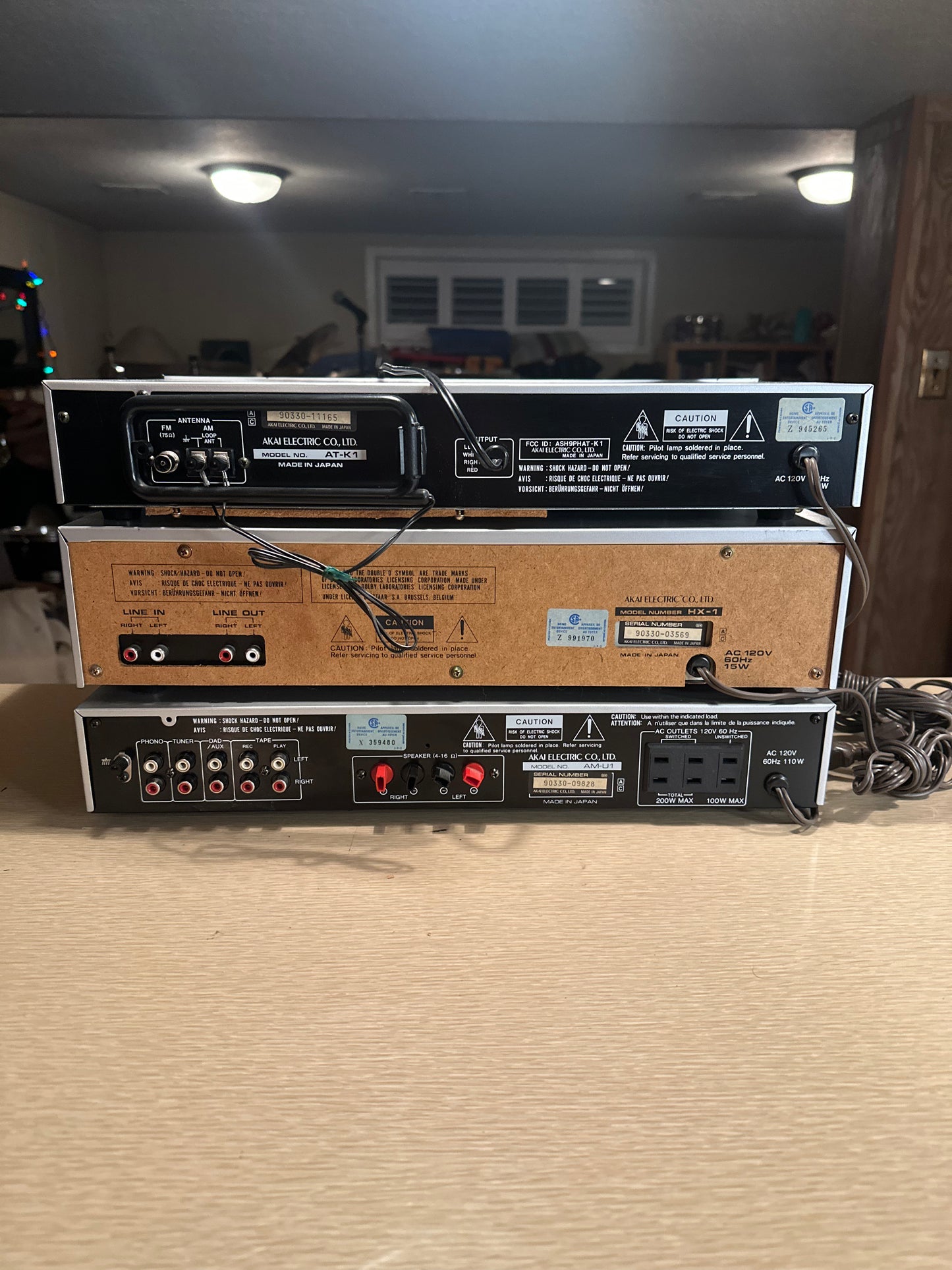 AKAI AM-U1 Integrated Amplifier AT-K1 Stereo Tuner & HX-1 Cassette Deck Serviced