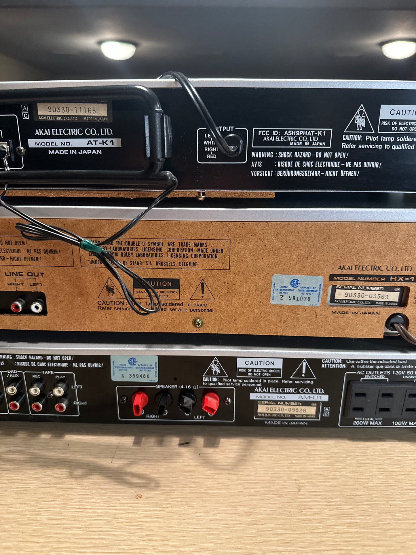 AKAI AM-U1 Integrated Amplifier AT-K1 Stereo Tuner & HX-1 Cassette Deck Serviced