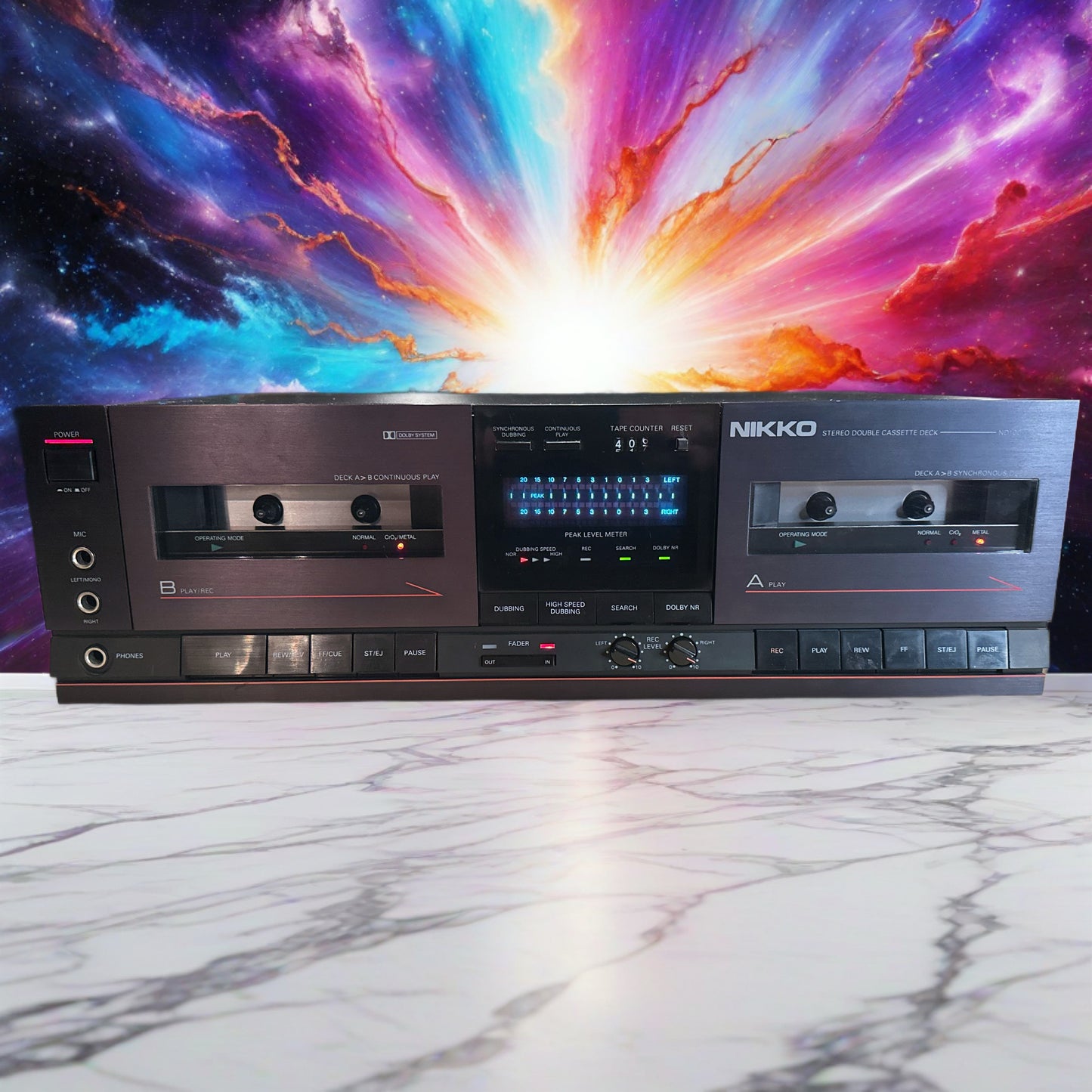 Nikko ND-100 W Stereo Double Cassette Deck High End Fully Serviced Rare