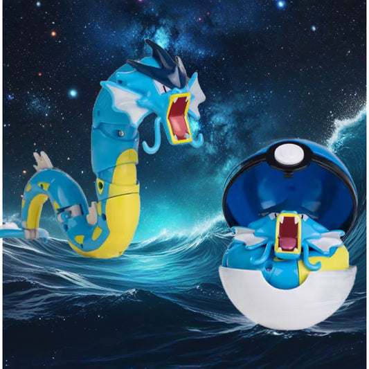 Pokemon Gyarados Adjustable Transform Figure With Great Ball Brand New In Box
