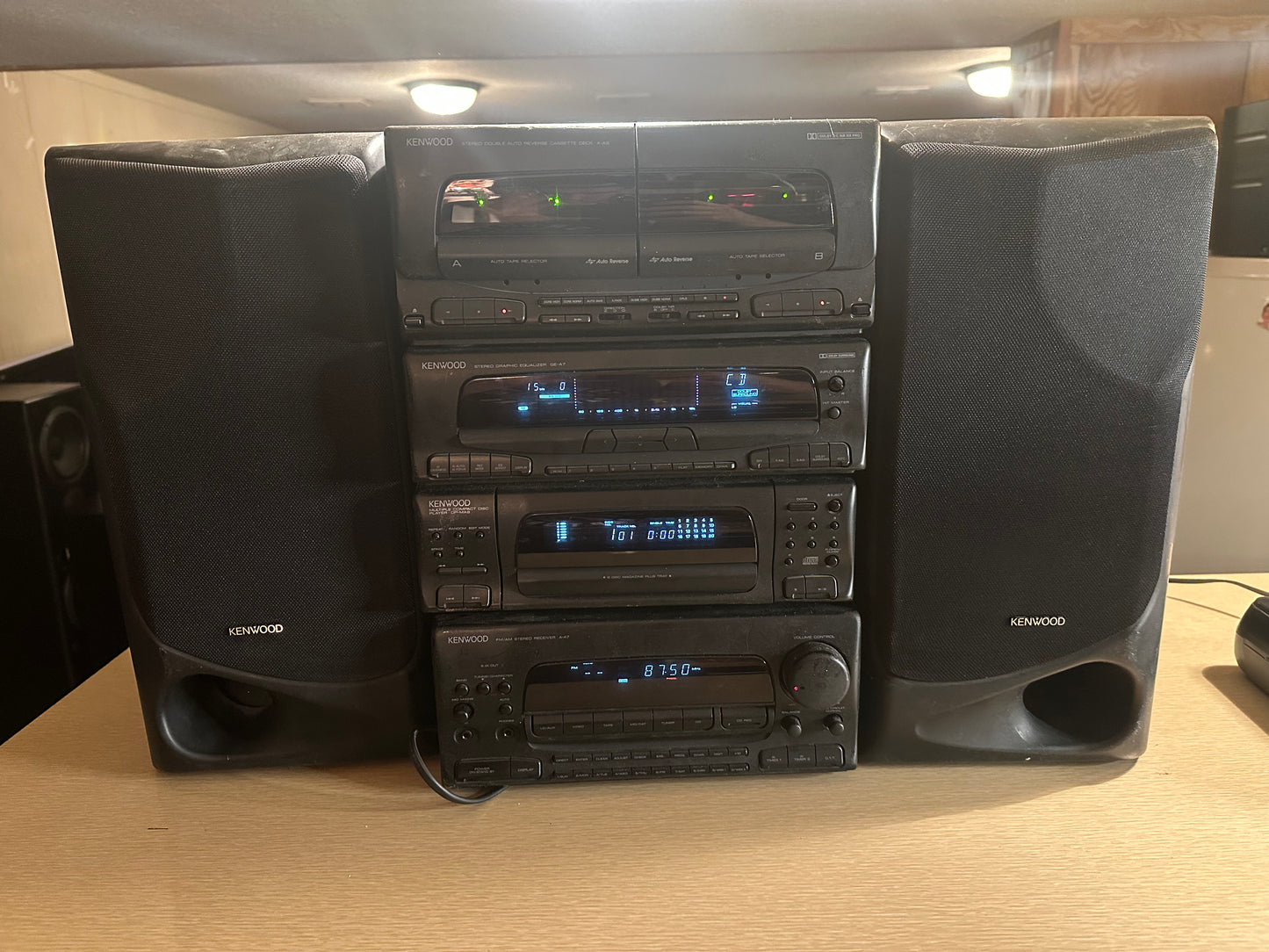 KENWOOD A-A7 Amp, DP-MA9 CD, GE-A7 Equaliser, X-A9 Tape Deck Stereo system Works