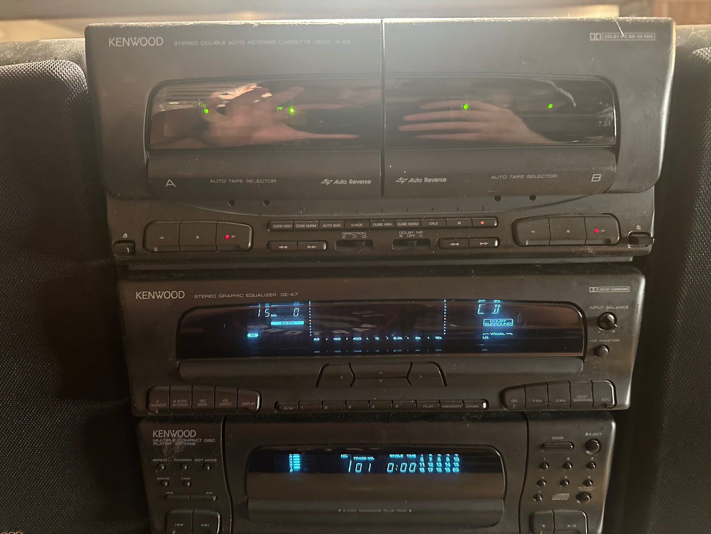 KENWOOD A-A7 Amp, DP-MA9 CD, GE-A7 Equaliser, X-A9 Tape Deck Stereo system Works