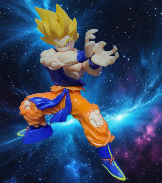 Dragon Ball Z - 6”Goku Super Saiyan  Action Figure NEW Battle Damage Shockwave