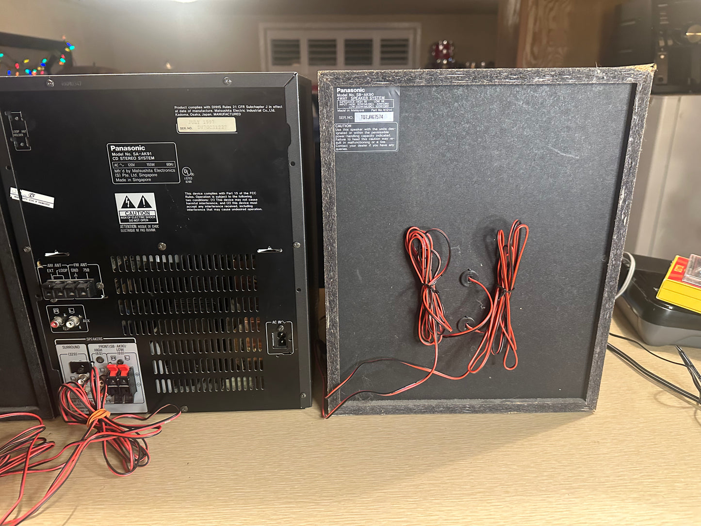 Panasonic Radio Stereo System Boombox SA-AK91 50+1 CD Changer dual Tape Tested🔥