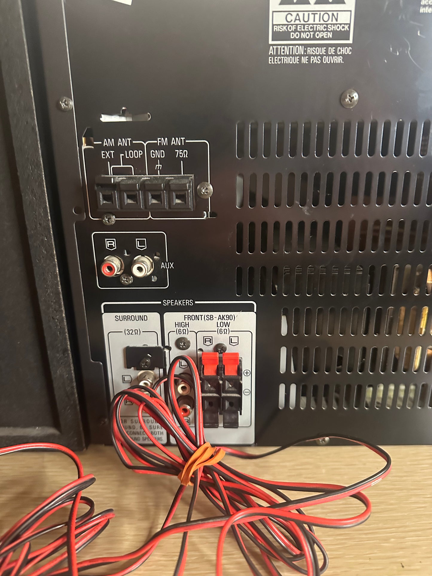 Panasonic Radio Stereo System Boombox SA-AK91 50+1 CD Changer dual Tape Tested🔥