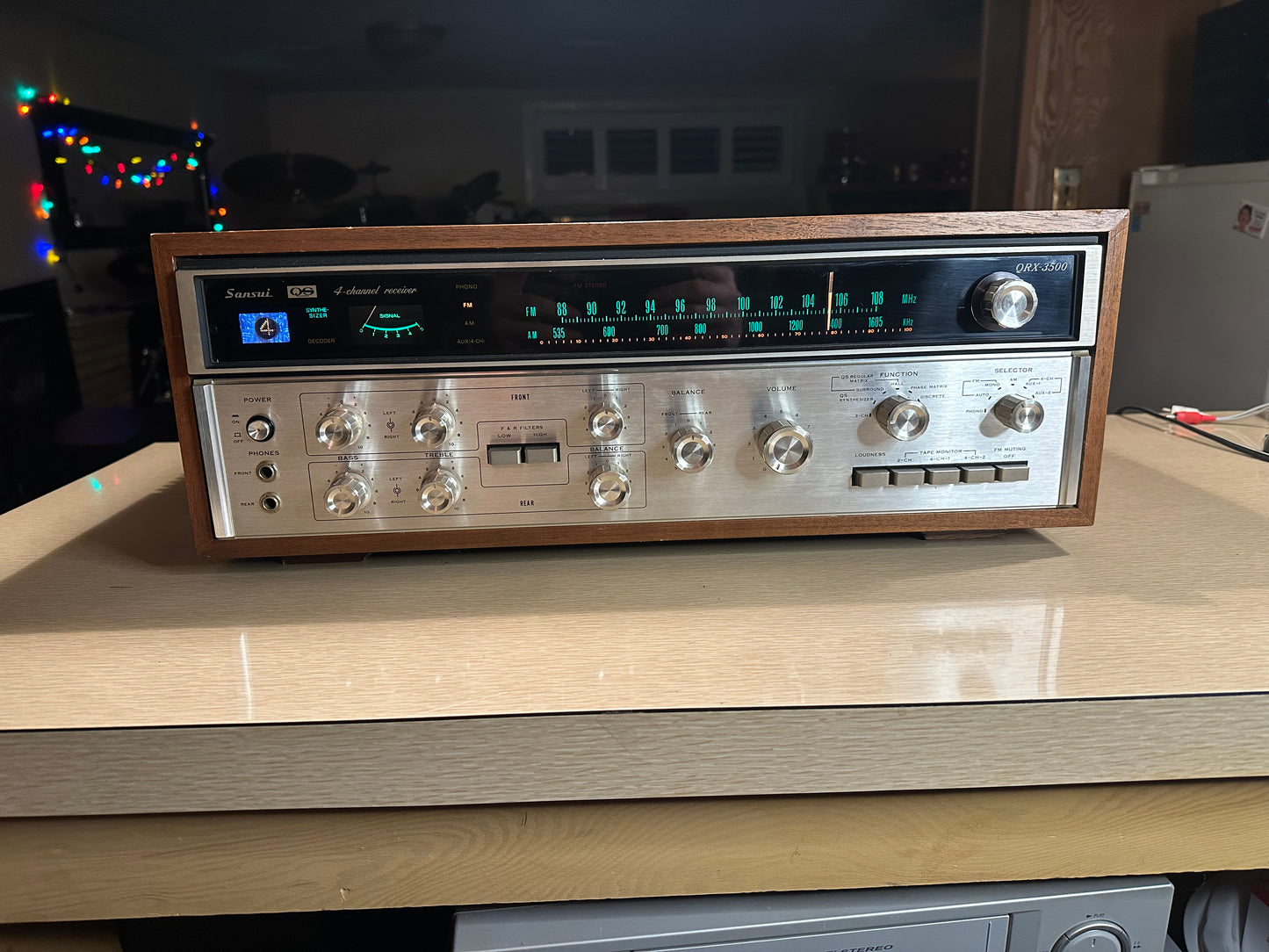 BEAUTIFUL VINTAGE SANSUI QRX-3500 DUAL STEREO/QUAD *FULLY SERVICED* Good Shape