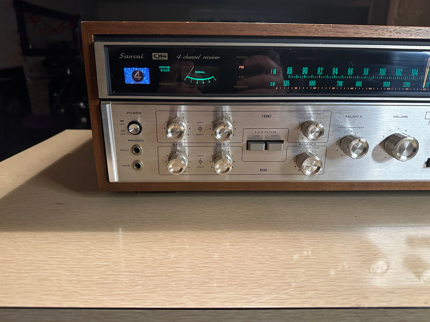 BEAUTIFUL VINTAGE SANSUI QRX-3500 DUAL STEREO/QUAD *FULLY SERVICED* Good Shape