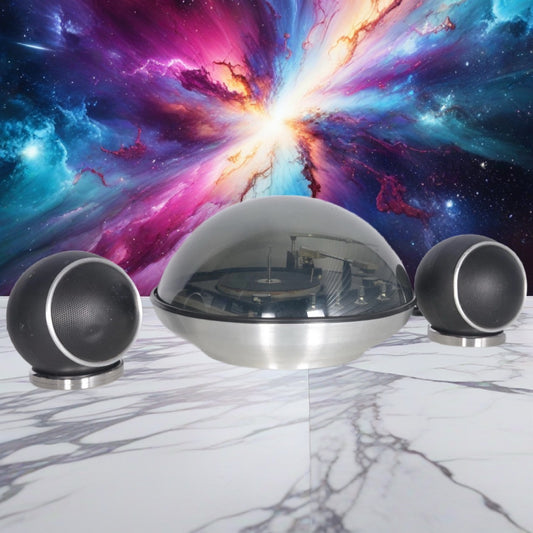 Vintage Electrohome Apollo 860 Solid State Turntable With Speakers Tested Works