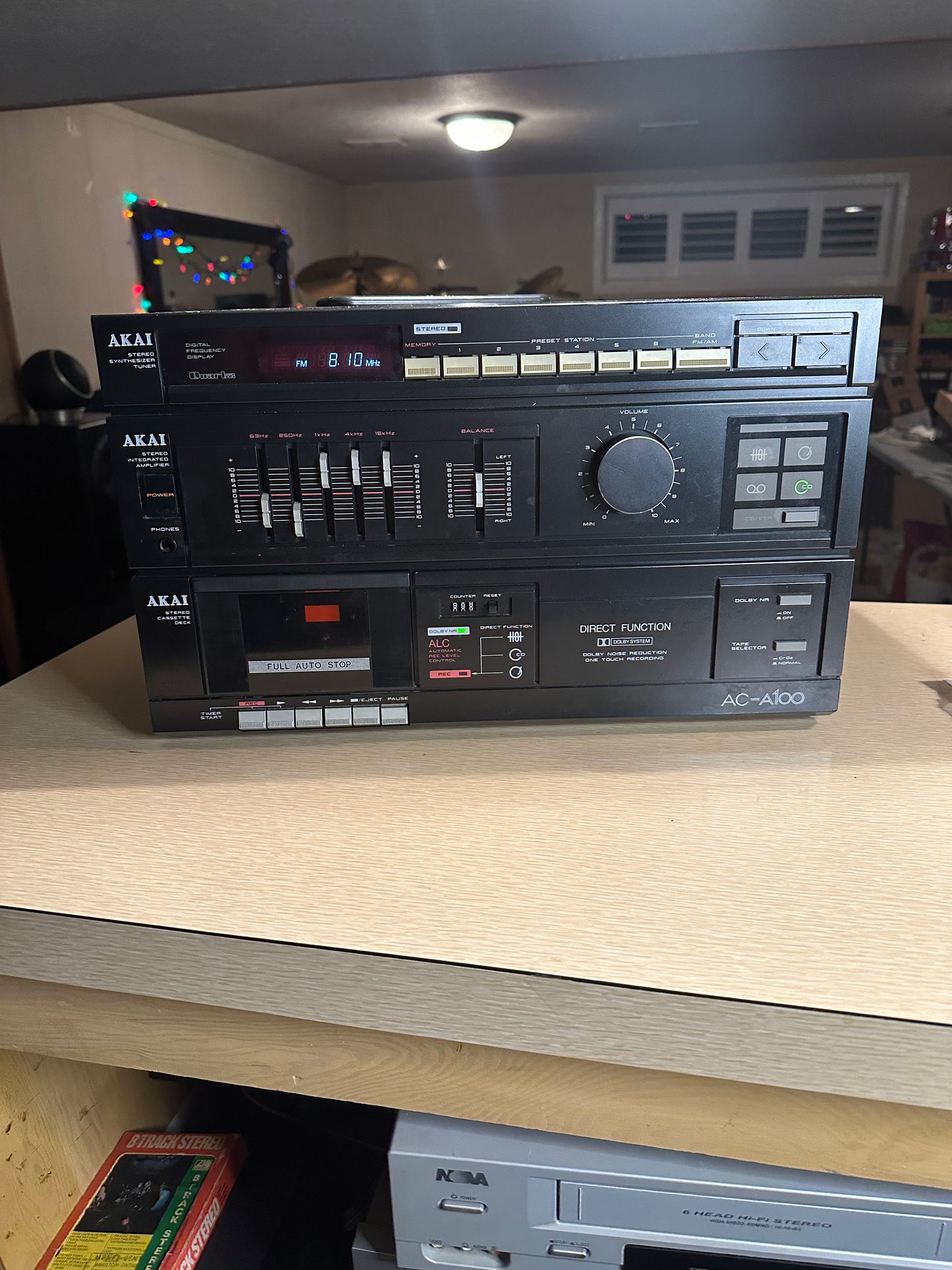 Vintage Akai AC-A100 Hifi Pro Amplifier Tuner Deck “Very Nice Tested” Very Rare