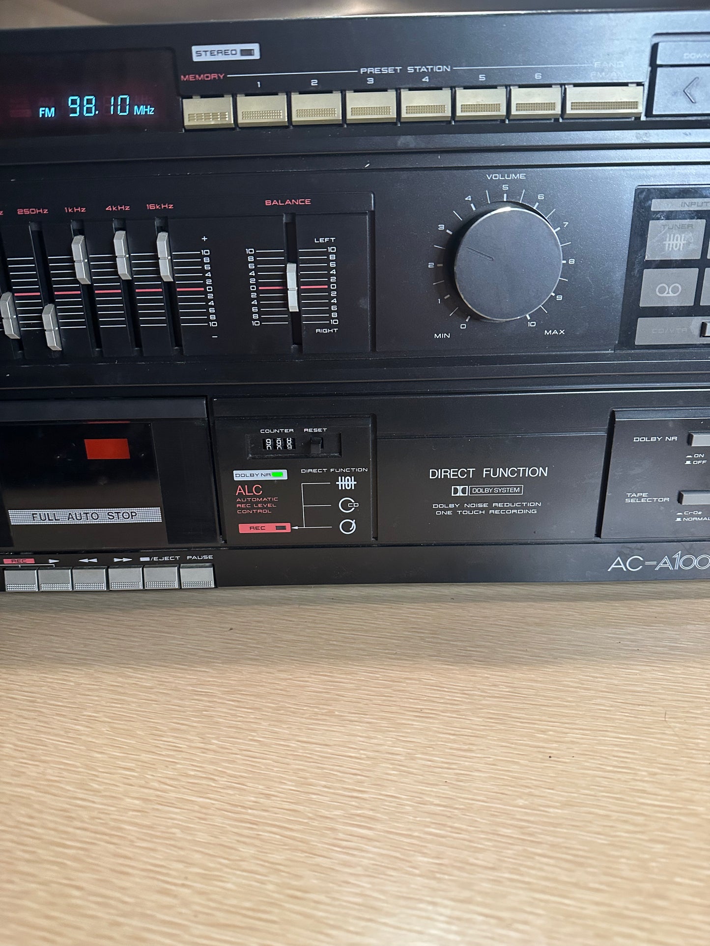 Vintage Akai AC-A100 Hifi Pro Amplifier Tuner Deck “Very Nice Tested” Very Rare