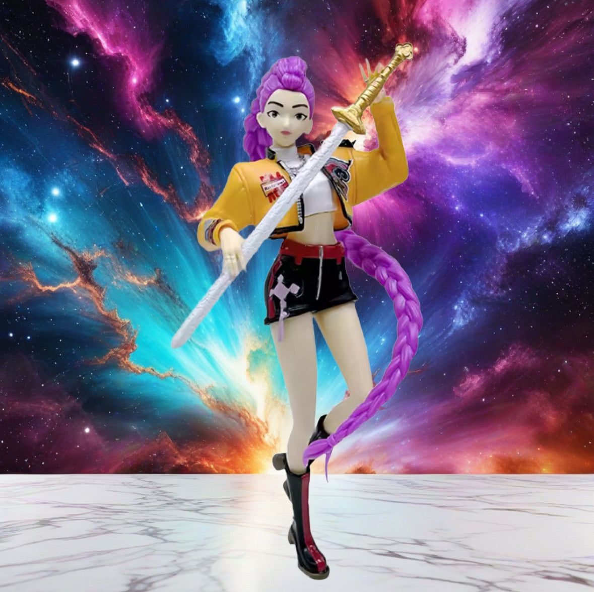 20cm Anime Kpop Demon Hunters Girl Rumi PVC New In Box Gift Action Figure Toy