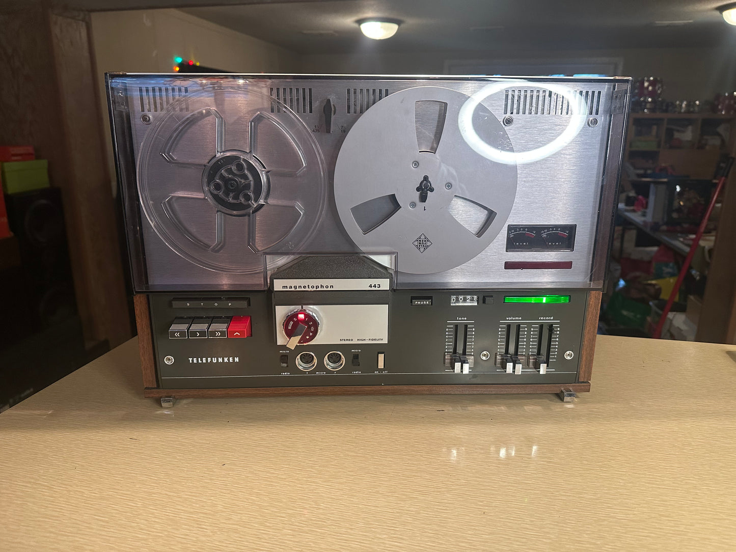 Vintage TELEFUNKEN Magnetophone 443 Reel To Reel Excellent Condition Tested 🔥🔥