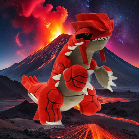 27cm Pokemon Red Groudon Team Rockets Magma Ex 15/32  Plush Toy Brand New Gift