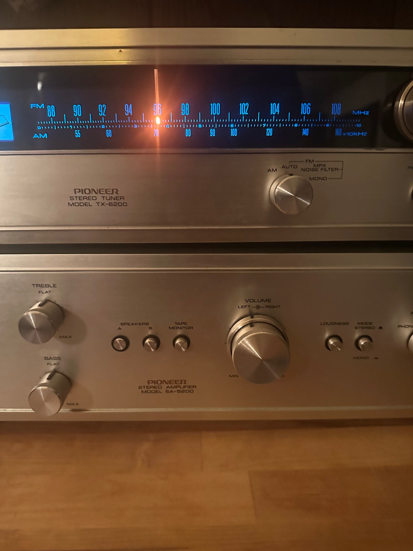 Pioneer SA-5200 + TK6200 Tuner Stereo Integrated Amplifier Vintage Amp Working