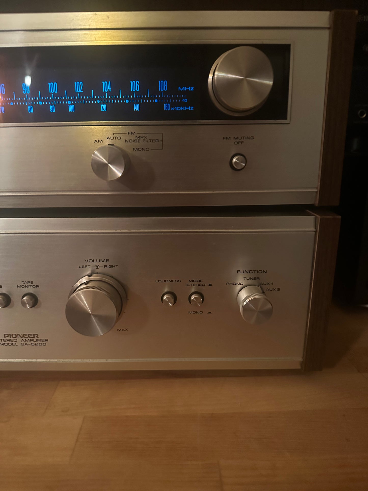 Pioneer SA-5200 + TK6200 Tuner Stereo Integrated Amplifier Vintage Amp Working
