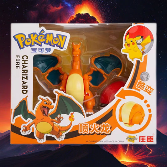 Pokemon Charizard Toy Figure New In Box Adjustable To Go Inside Pokeball New