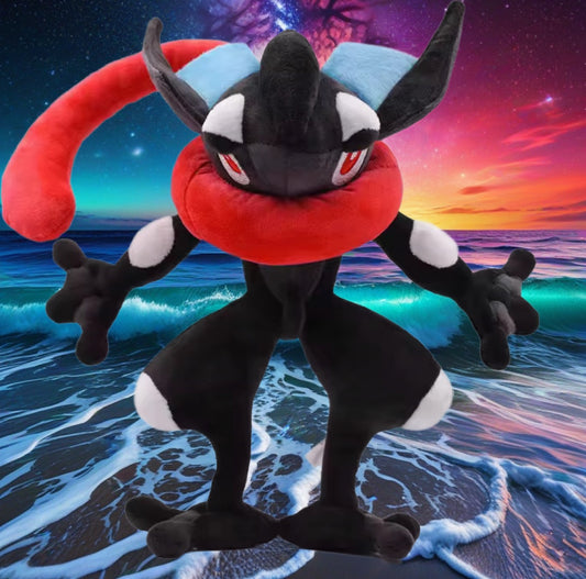 26cm Pokemon Plush Greninja Shiny Greninja Gold Star Black Brand New Gift Idea