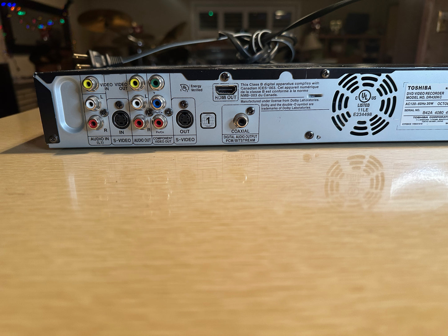 Toshiba DVD Recorder/Player with HDMI 1080p Upscaling & Remote DR430KC TESTED