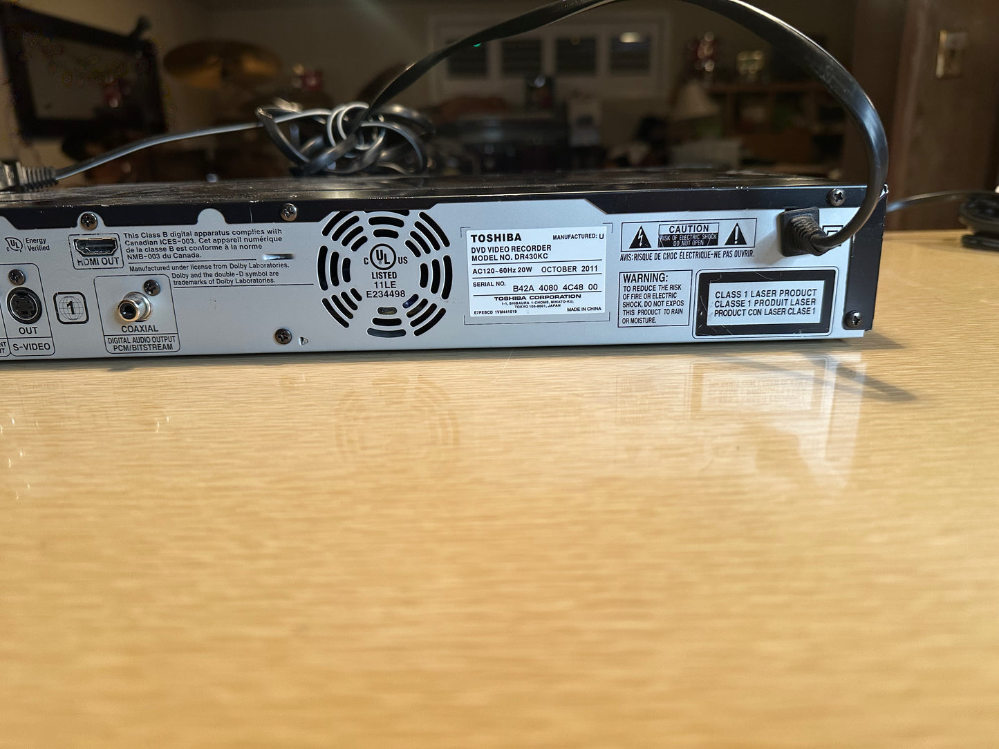 Toshiba DVD Recorder/Player with HDMI 1080p Upscaling & Remote DR430KC TESTED