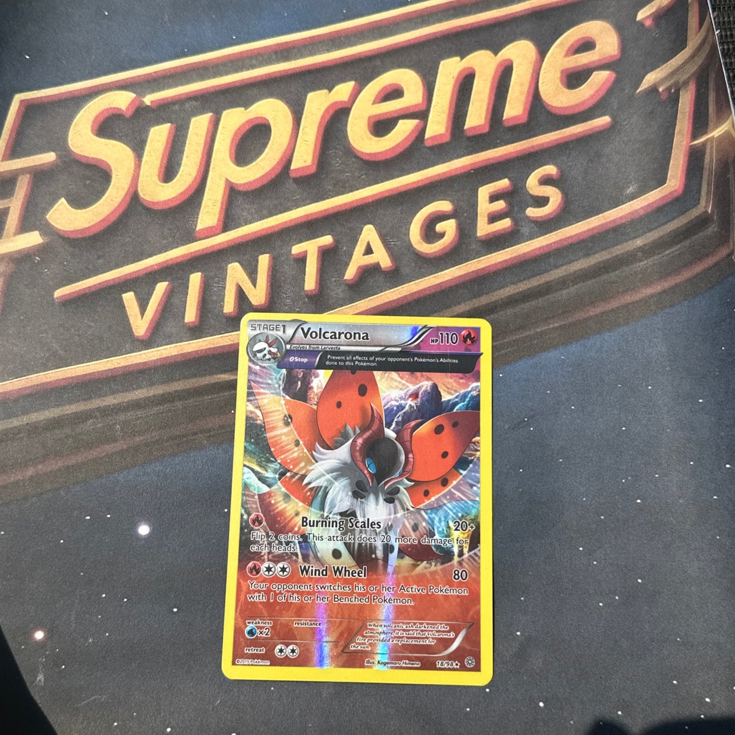 Volcarona 18/98 XY Ancient Origins Pokemon Rare Card TCG Reverse Holo LP