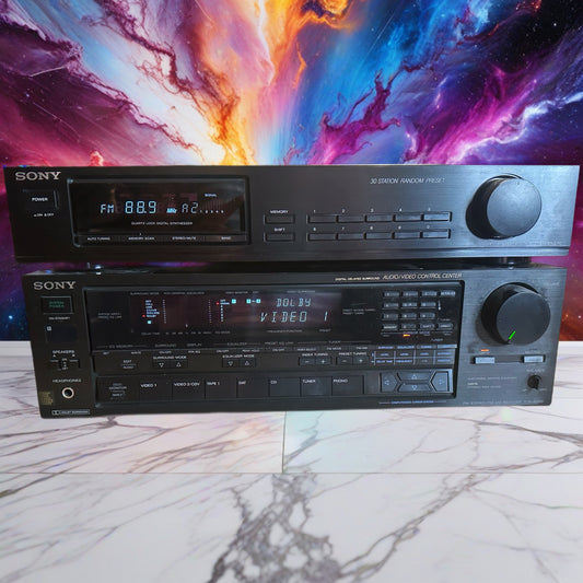 Sony STR-AV910 Surround Sound AM/FM Receiver + ST-S110 Tuner Serviced Working