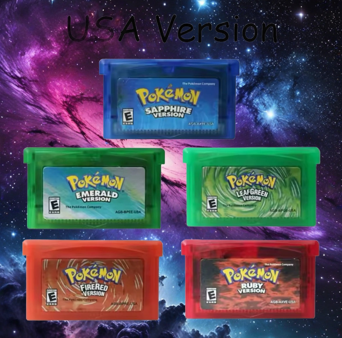 5 Game boy Pokemon Game Bundle New With Cases Emerald Ruby Fire Red (Read Descr)