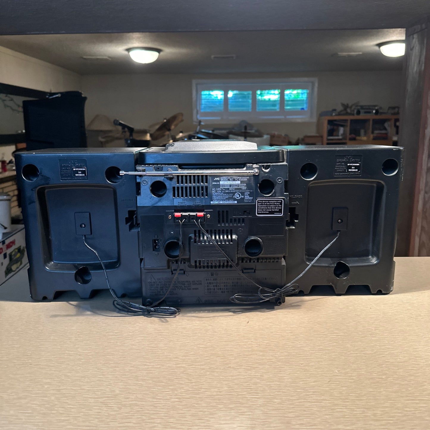 JVC PC-X550BK Vintage Boombox Powerful Comes With Power Chord Tested Working