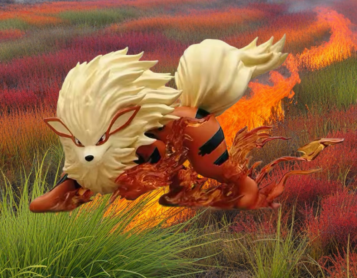 Pokémon 12cm Battle Feature Figure - ARCANINE New With Box Toy