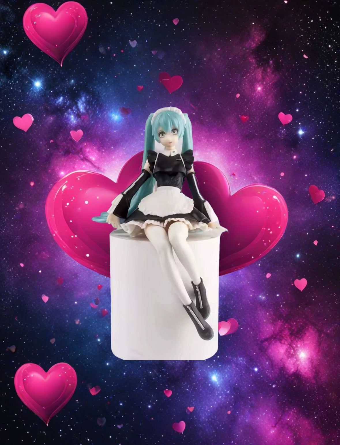 14cm New Anime Hatsune Miku  Virtual Singer Manga Sitting posture Brand New