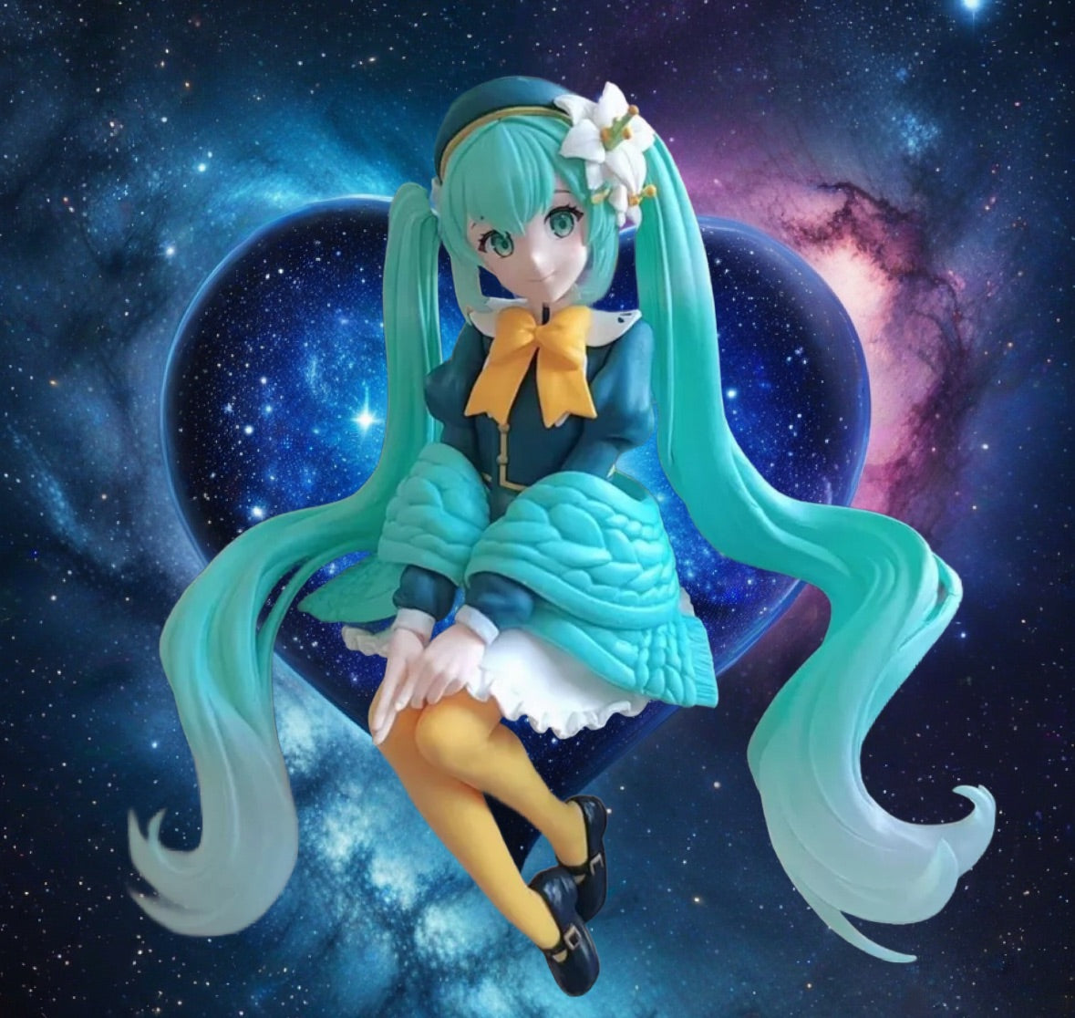 The Hatsune Miku Flower Fairy Lily Noodle Stooper Anime Action Figure Toys 14cm
